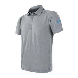 SENSOR MERINO ACTIVE POLO pánské triko kr.rukáv šedá