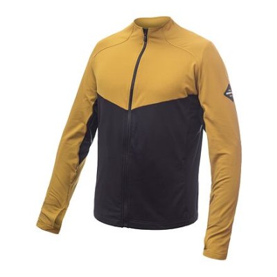 SENSOR COOLMAX THERMO pánská mikina celozip černá/mustard