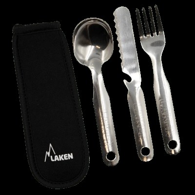 LAKEN Příbor ocel 3 pcs s neoprenovým víčkem