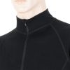 SENSOR MERINO DF pánské triko dl.rukáv zip černá