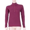 SENSOR MERINO DF dámské triko dl.rukáv zip lilla
