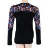 SENSOR MERINO IMPRESS dámské triko dl.rukáv černá/floral