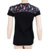 SENSOR MERINO IMPRESS dámské triko kr.rukáv černá/floral