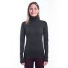 SENSOR MERINO BOLD dámské triko dl.rukáv roll neck anthracite gray