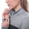 SENSOR MERINO BOLD dámské triko dl.rukáv zip anthracite/cool gray