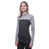 SENSOR MERINO BOLD dámské triko dl.rukáv zip anthracite/cool gray