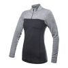 SENSOR MERINO BOLD dámské triko dl.rukáv zip anthracite/cool gray